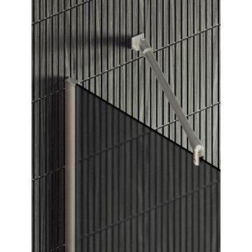 Душевая перегородка Maybahglass (Майбахгласс) в широком профиле 1950х1090 мм, Стекло 8 мм Графит матовый +Полотенцедержатель MGD-712-5ш