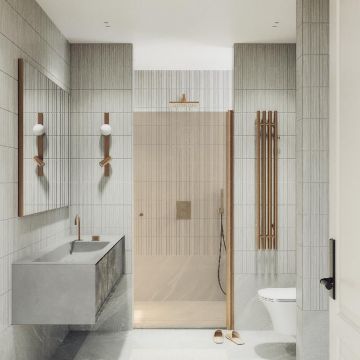 Душевая дверь Maybahglass (Майбахгласс) на монопетле 1980х800 мм, Стекло 6 мм Бронза MGD-804-2