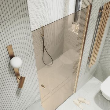 Душевая дверь Maybahglass (Майбахгласс) на монопетле 1980х800 мм, Стекло 6 мм Бронза MGD-804-2