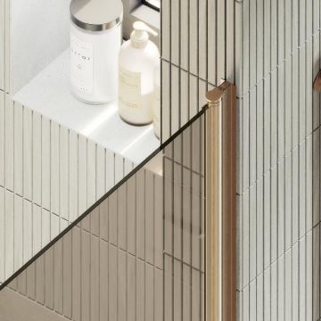 Душевая дверь Maybahglass (Майбахгласс) на монопетле 1980х800 мм, Стекло 6 мм Бронза MGD-804-2