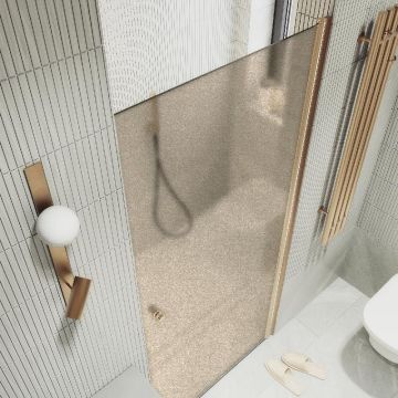 Душевая дверь Maybahglass (Майбахгласс) на монопетле 1980х800 мм, Стекло 6 мм Бронза матовая MGD-805-2