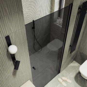 Душевая дверь Maybahglass (Майбахгласс) на монопетле 1980х800 мм, Стекло 6 мм Графит MGD-806-6