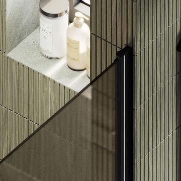 Душевая дверь Maybahglass (Майбахгласс) на монопетле 1980х900 мм, Стекло 6 мм Бронза матовая MGD-811-6