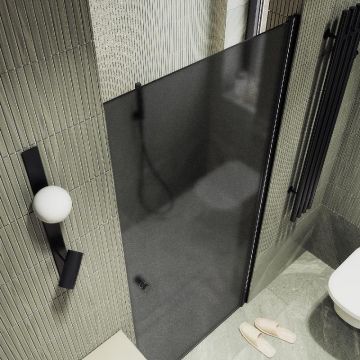 Душевая дверь Maybahglass (Майбахгласс) на монопетле 1980х900 мм, Стекло 6 мм Графит матовый MGD-813-6