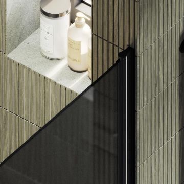 Душевая дверь Maybahglass (Майбахгласс) на монопетле 1980х900 мм, Стекло 6 мм Графит матовый MGD-813-6