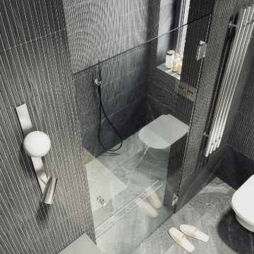 Душевая дверь Maybahglass (Майбахгласс) на петлях 1950х805 мм, Стекло 8 мм Бесцветное MGD-508-4