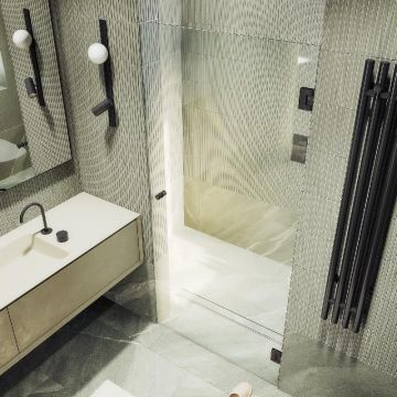 Душевая дверь Maybahglass (Майбахгласс) на петлях 1950х905 мм, Стекло 8 мм Бесцветное MGD-509-6