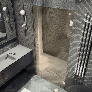 Душевая дверь Maybahglass (Майбахгласс) на петлях 1950х805 мм, Стекло 8 мм Бронза MGD-520-4