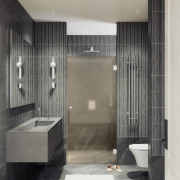 Душевая дверь Maybahglass (Майбахгласс) на петлях 1950х805 мм, Стекло 8 мм Бронза матовая MGD-521-4