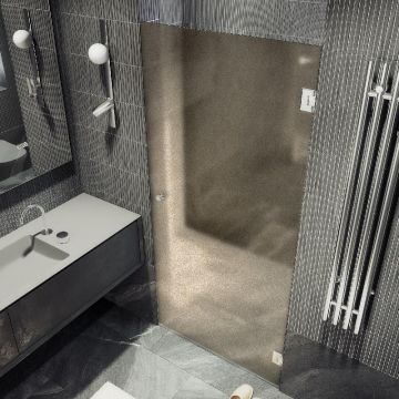 Душевая дверь Maybahglass (Майбахгласс) на петлях 1950х905 мм, Стекло 8 мм Бронза матовая MGD-526-4