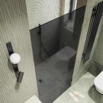 Душевая дверь Maybahglass (Майбахгласс) на петлях 1950х805 мм, Стекло 8 мм Графит матовый MGD-524-6