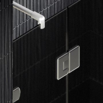 Душевая дверь Maybahglass (Майбахгласс) с добором на петлях 1950х1000 мм, Стекло 8 мм Графит матовый MGD-504-4