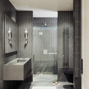 Душевая дверь Maybahglass (Майбахгласс) с добором на петлях 1950х1200 мм, Стекло 8 мм Бесцветное MGD-490-4