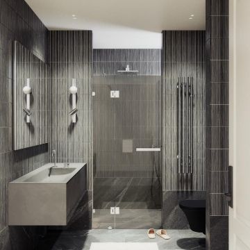 Душевая дверь Maybahglass (Майбахгласс) с добором на петлях 1950х900 мм, Стекло 8 мм Бронза MGD-491-4