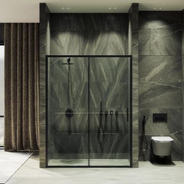 Душевая дверь Maybahglass (Майбахгласс), раздвижная,6 мм , Стекло Бесцветное,1950х1500 мм MGD-1277-6