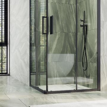 Душевой угол Maybahglass (Майбахгласс), раздвижной ,6мм , Стекло Бесцветное,100х100 см MGY-1324-6