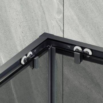 Душевой угол Maybahglass (Майбахгласс), раздвижной ,6мм , Стекло Графит,100х100 см MGY-1334-6