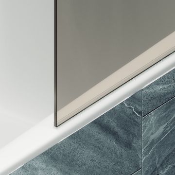 Шторка для ванны Maybahglass (Майбахгласс) в широком профиле 1400х300 мм, стекло Бронза , профиль Золото MGV-250-3ш