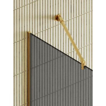 Душевая перегородка Maybahglass (Майбахгласс) в узком профиле 1950х790 мм, Стекло 8 мм Графит матовый +Полотенцедержатель MGD-730-3у