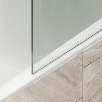 Шторка для ванны Maybahglass (Майбахгласс) в широком профиле 1400х600 мм, стекло Бронза , профиль Бронза MGV-59-2ш