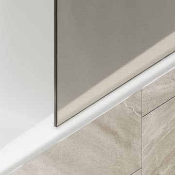 Шторка для ванны Maybahglass (Майбахгласс) в широком профиле 1400х600 мм, стекло Бронза матовая , профиль Бронза MGV-74-2ш