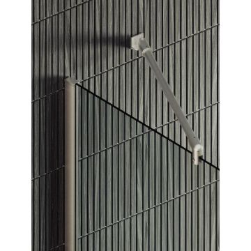 Душевая перегородка Maybahglass (Майбахгласс) в широком профиле 1950х790 мм, Стекло 8 мм Бесцветное +Полотенцедержатель MGD-726-5ш