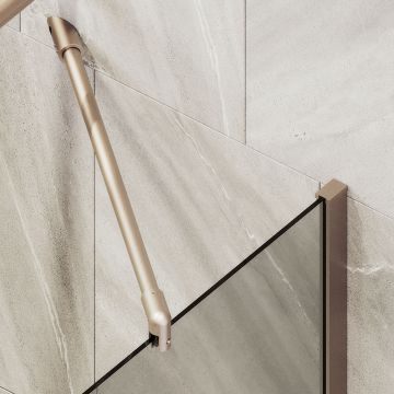 Шторка для ванны Maybahglass (Майбахгласс) в широком профиле 1400х900 мм, стекло Бронза , профиль Бронза MGV-71-2ш