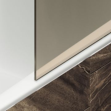 Шторка для ванны Maybahglass (Майбахгласс) в широком профиле 1400х900 мм, стекло Бронза , профиль Хром матовый MGV-71-5ш