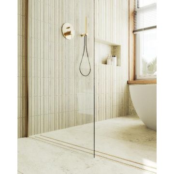 Душевая перегородка Maybahglass (Майбахгласс) в широком профиле 1950х890 мм, Стекло 8 мм Бесцветное MGD-689-3ш