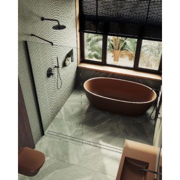 Душевая перегородка Maybahglass (Майбахгласс) в широком профиле 1950х890 мм, Стекло 8 мм Бесцветное MGD-689-6ш