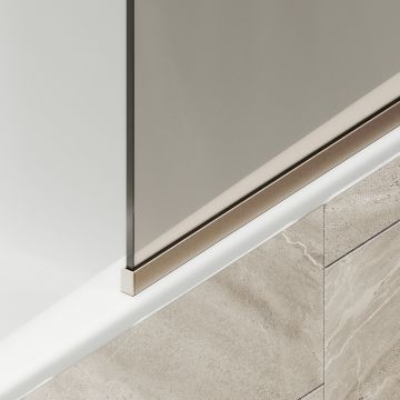 Шторка для ванны в узком профиле Maybahglass (Майбахгласс) 1400х740 мм, стекло Бронза , профиль Бронза MGV-151-2у