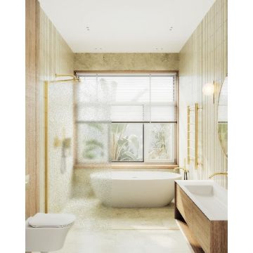 Душевая перегородка Maybahglass (Майбахгласс) в широком профиле 1950х890 мм, Стекло 8 мм Сатин MGD-690-3ш