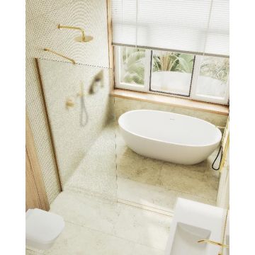 Душевая перегородка Maybahglass (Майбахгласс) в широком профиле 1950х890 мм, Стекло 8 мм Сатин MGD-690-3ш