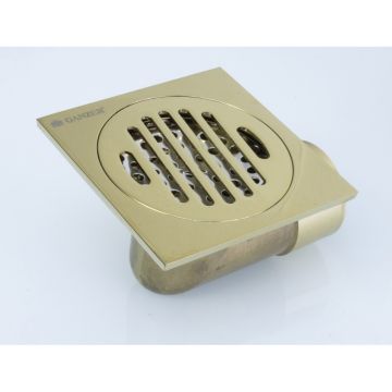 Трап для душа Ganzer (Гензер) T002-P угловой 10х10 см, золото