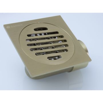 Трап для душа Ganzer (Гензер) T002-S угловой 10х10 см, матовое золото