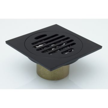 Трап для душа Ganzer (Гензер) T001-C прямой 10х10 см, черный