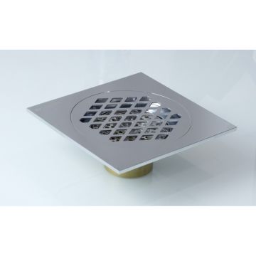 Трап для душа Ganzer (Гензер) T003 прямой 15х15 см, хром