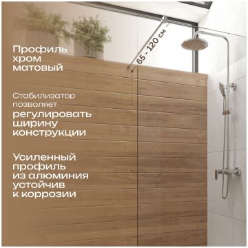 Душевая перегородка Диво Орёл 100 см, профиль хром матовый, DS-OR-100-СR, Diwo