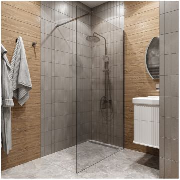 Душевая перегородка Диво Орёл 110 см, профиль хром матовый, DS-OR-110-CR, Diwo