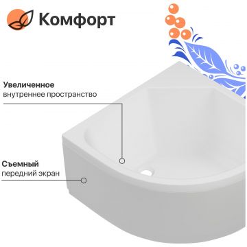 Поддон для душа Диво R 45-90 90х90 глубокий, Diwo
