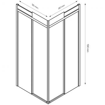 Душевой уголок Артемис Alope 90x90 см, профиль хром, 6.945.000.0230.090.10.88, Artemis