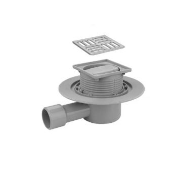 Трап душевой Vieir (Виеир) VRDL-10 с сухим затвором 10х10 см, сатин