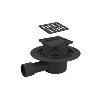 Трап душевой Vieir (Виеир) VRDL-10C с сухим затвором 10х10 см, черный