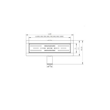 Трап душевой Vieir (Виеир) DL75 с сухим затвором, серый металлик