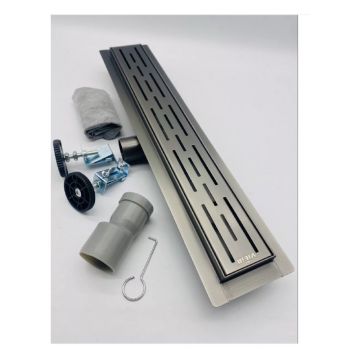 Трап душевой Vieir (Виеир) DL80-G с сухим затвором, графит