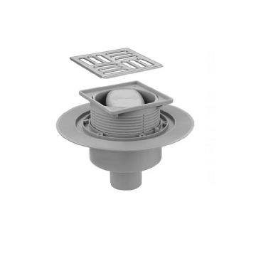 Трап душевой Vieir (Виеир) VRDS-10 с сухим затвором 10х10 см, сатин