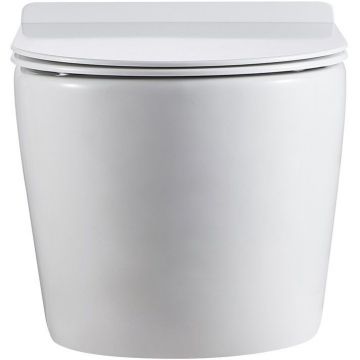 Унитаз подвесной безободковый Creto (Крето) Logan L1 1001-001-L1W с крышкой-сиденьем микролифт