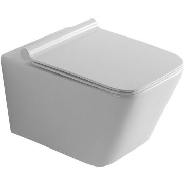 Унитаз подвесной безободковый Creto (Крето) Logan L21002-001-L2W с крышкой-сиденьем микролифт