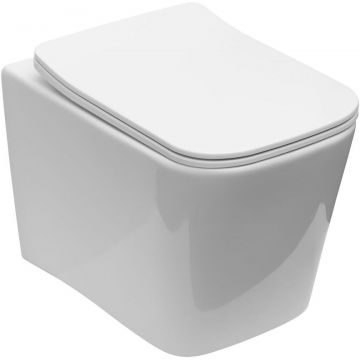 Унитаз подвесной безободковый Creto (Крето) Logan L4с крышкой-сиденьем микролифт 1004-001-L2W белый