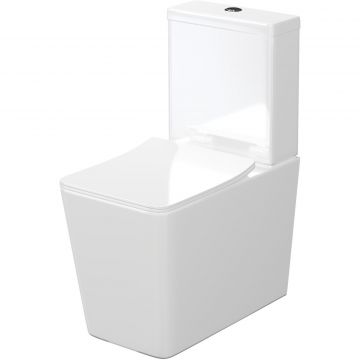 Унитаз-компакт Creto (Крето) Logan L2 1002-004-WF безободковый с крышкой-сиденьем микролифт, белый